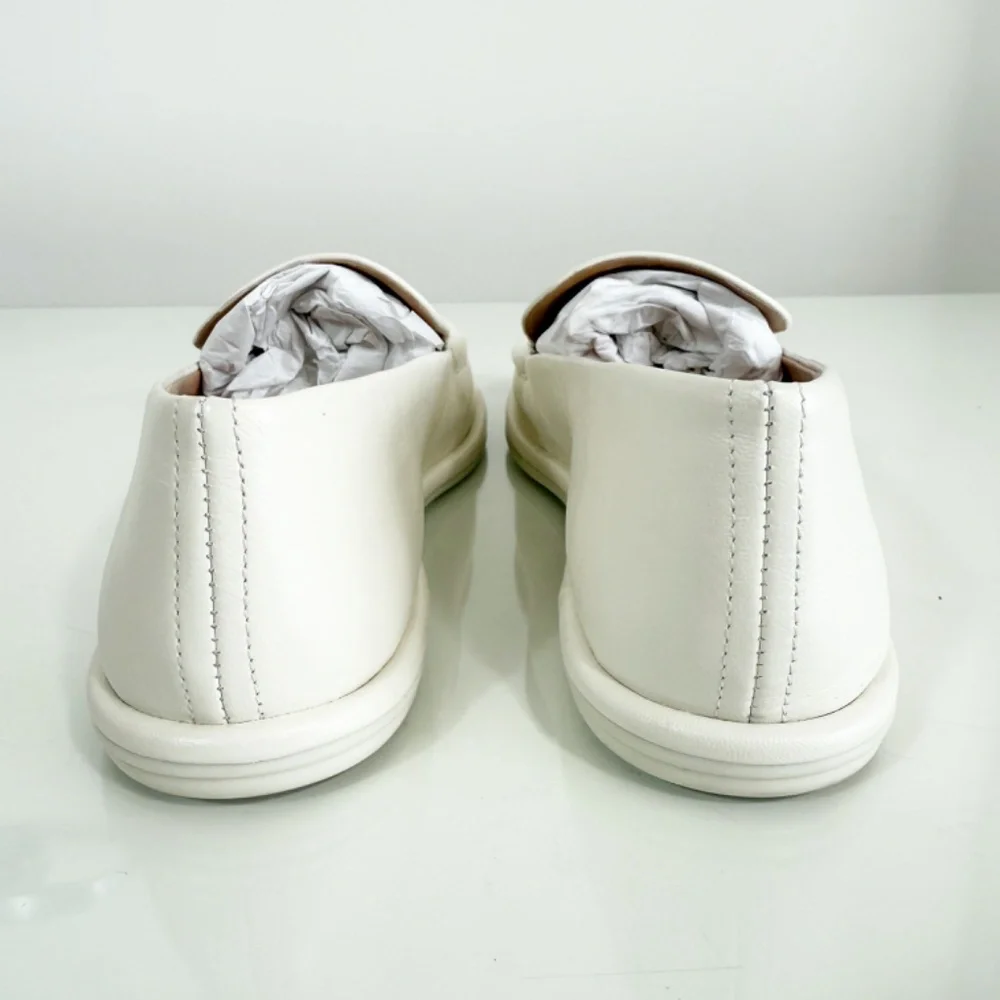 Vince Sloan Leather Loafers - Milk White Leather - Picture 11 of 13